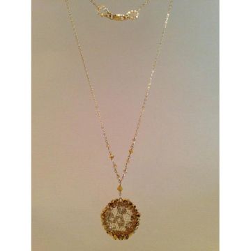 Gold Metal Lace Pendant